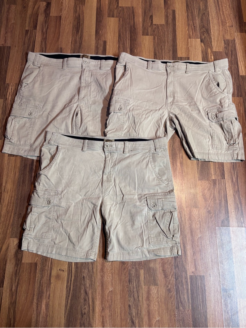 The Foundry Big &Tall Shorts Mens Sz 48 Comfort Waste Cargo Utility Set Of Three